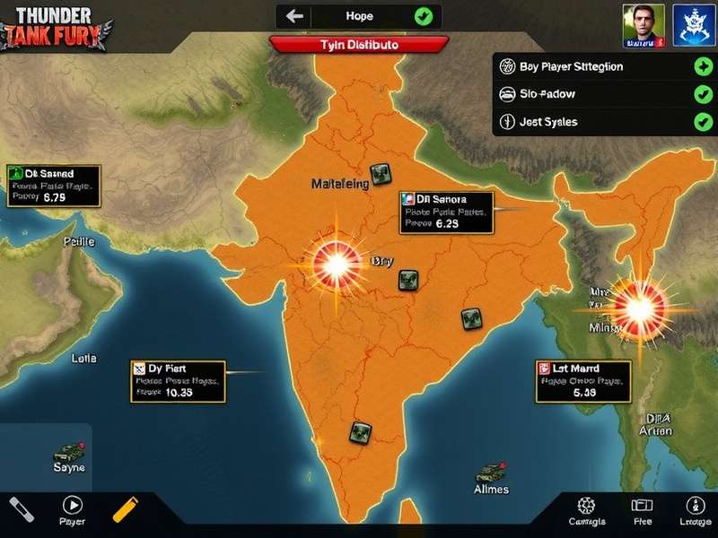 Thunder Tank Fury Indian Player Distribution Map